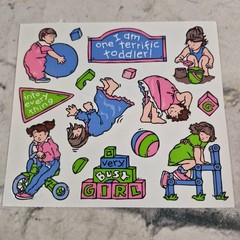 Vintage Scrapbooking Stickers Toddler Boy Girl Pre School Kindergarten Lot