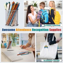 40 Sets Awesome Attendance Gift Ballpoint Pen with Tags Pendant for Student T…