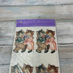 Cat Stickers Kittens Gifted Line John Grossman Vintage Kitty Tango 90s Scrapbook