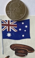 AUSTRALIA Stickers(7pc)Creative Memories •Flags•Boomerang￼•Hats•Card Making•