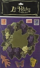 GRAPEVINE 3-D Dimensional FRAME(7pc)The Paper Studio Leaves•Grapes•Stamps•Nature