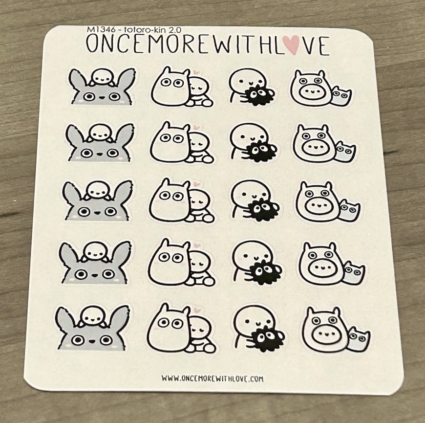 Once More With Love ❤️ Totoro-Kin 2.0 Sticker Sheet OMWL Stickers