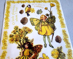 Vintage Colorbok Sunshine Flower Fairies Sticker Sheet Scrapbooking Cottagecore