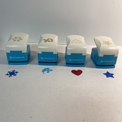 Lot Of 4 Momenta Punches For Cards/Papercrafts Snowflake Heart Star Flower Leaf