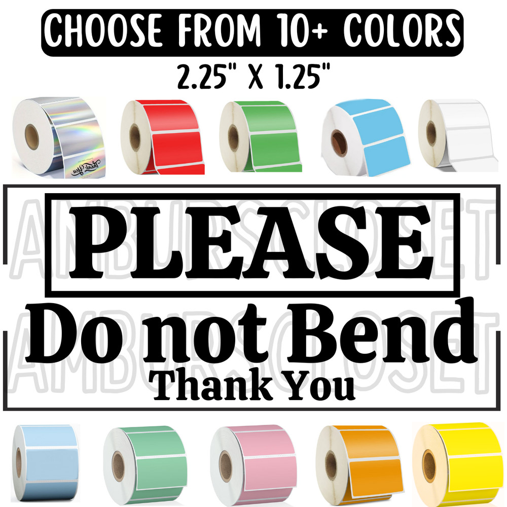 DO NOT BEND STICKERS 2.25″ ENVELOPE LABELS SHIPPING CAUTION SCRATCH RESISTANT