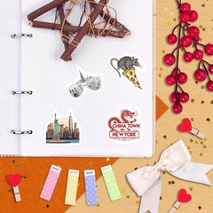 New York Themed Stickers – 100 Pcs Waterproof Vinyl for Endless Creativity