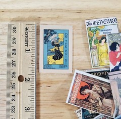 100 Mini Art Nouveau & Art Deco Prints Cardstock Vintage Pictures Scrapbooking