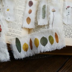 Rub-on stickers | 3 sheets watercolor green leaf botanical flower floral leaves