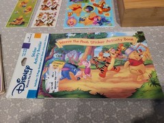 Vintage Sandylion Winnie The Pooh Tigger Sticker Album Sheet Notebook Folder Lot