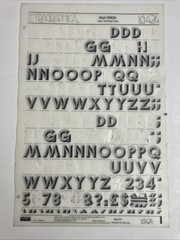 Letraset Upper Case & Num STACK 60pt – 9 Sheets! – LG424