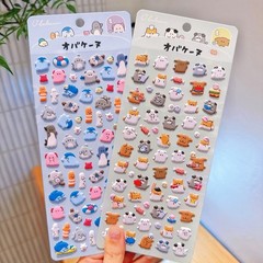 4-Pack Fun 3D Animal EVA Bubble Stickers – Cute Cartoon Embellishments for DIY P