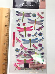 EK Success Sticko Dragonflies Scrapbook Stickers Lot Pearly Pond Garden