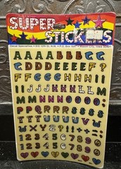 NOS NIP SEALED 80s Decal Specialties Animal Alphabet Letters & Number Stickers