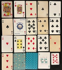 Lot of 20 Dog Themed Single Playing Cards Vintage to Modern craft junk journal
