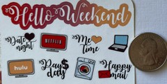 HELLO WEEKEND Stickers(32pc) Autumn•Fall•Leaf•Planner•Journaling •Label•Calendar