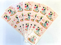 7 Violette Strip Stickers Puppy Love Valentine’s Day Planner Scrapbook Crafts