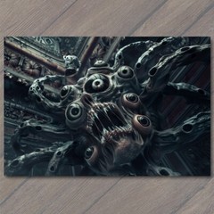 STICKER Monster Weird Scary Mouth Eyes Halloween Wild Crazy Unusual Mask Creep