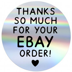 Thank You eBay Order Stickers – Round Labels for Packaging 2inch