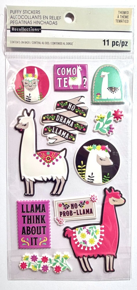 LLama Stickers Scrapbooking Journal Card Recollections