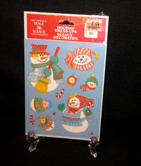 Eureka «Holiday Dress-Ups Snowman Stickers» Christmas 4 Sheets Vintage Sealed