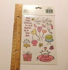 Keepsake Essentials Stickers Lot 2 Sheets Package~Girl Birthday~ Creativity Inc