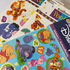 Vintage Sandylion Disney Winnie The Pooh Eeyore Piglet & Tigger Stickers Set