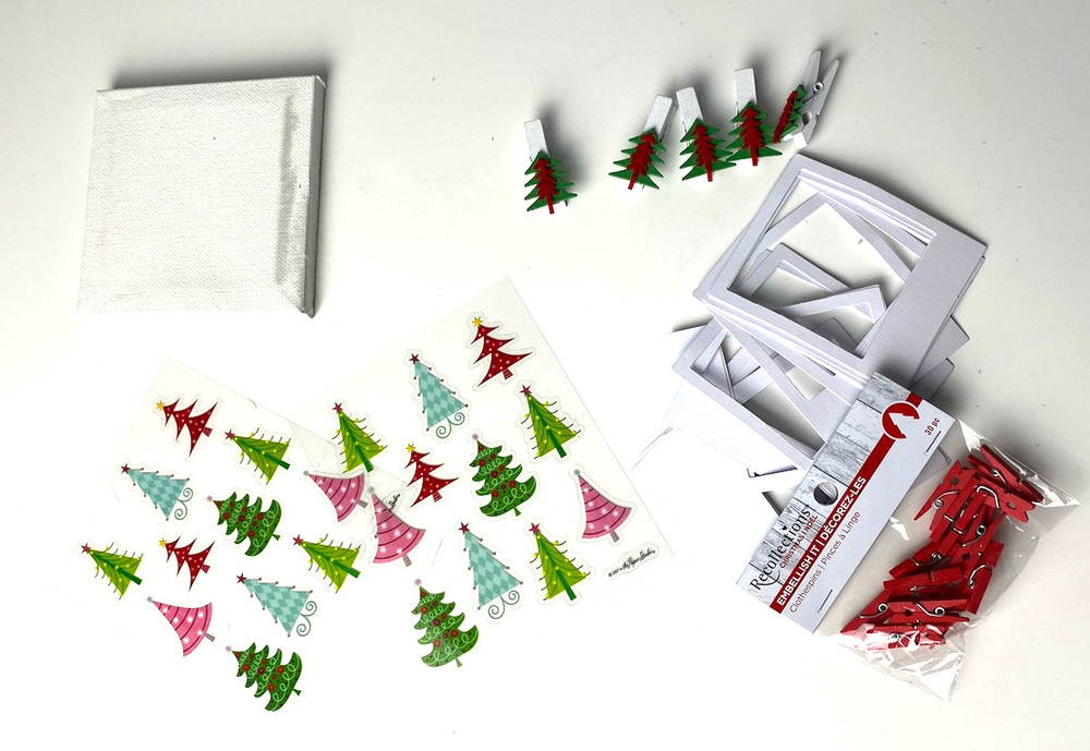 Christmas Craft And Scrapbooking Embellishments and Stickers Lot