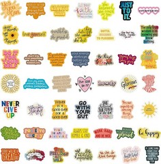 100pcs Motivational Stickers Pack Vinyl Encouragement Positive Quote Laptop Gift