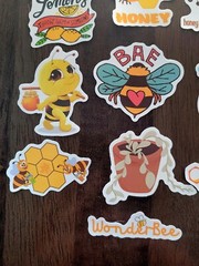 STICKERS x 10 Honey Bee Positive Apiculture Beehive Plant Cartoon Sticker BEH5