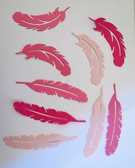 Feathers Cardstock Paper Die Cut 10 pc Scrapbook Embellishments Cardstock