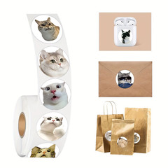 100Pcs/500Pcs Cartoon Meme Cat Stickers for School Reward Stickers Classroom Dec
