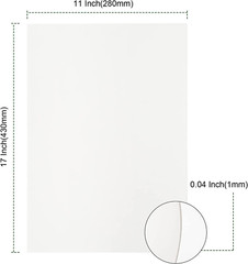 50 Sheets 11 X 17 Inch White Chipboard, Medium Weight Chipboard Sheets, White Ca
