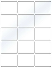 6 SHEETS 2″x2-3/4″ BLANK WHITE *GLOSSY* STICKERS~WEDDINGS-FAVORS-GIFTS-BAGS