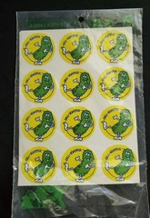 Vtg 1981 Trend Scratch n Sniff Stickers Hot Stuff Pizza & Dill-ightful Pickle