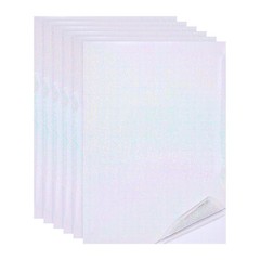 12x8in Holographic Laminate Sheets 6Pcs Sticker Paper Fine Dot Pattern