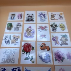 Vintage Y2k Temporary Tattoos Lot Of 20 NEW Girly Butterfly Dolphins 2004-2008