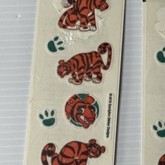 VTG Sandylion Fuzzy Wild Ones Tiger Sticker Pack Roarie Lot Of 2 Tactile
