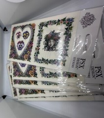 PSX Designs Stickers Pansy Frames Borders 6 Packs 2 Sheets Each Pack New