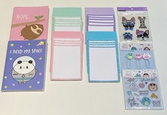 Lot Kawaii Paper Crafting Stationary Clear Stamps Paper Clips Notebooks Stickers
