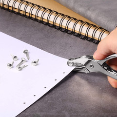 300 Pieces 3/4 Inch Paper Fasteners Small round Metal Brads with Hole Punch for