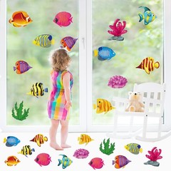48 Pcs Fish Cutouts Paper Colorful Classroom 5.9 x inches, Assorted