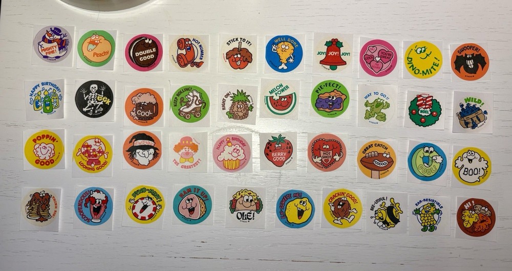 Trend Scratch N Sniff Sticker Lot 40 Retro Scents Unused On Backing