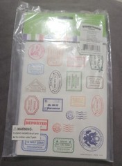Oriental Trading Country Stamp Sticker Sheets- 2 packs of 12, New in package