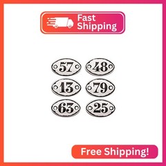 Tim Holtz Idea-ology Mini Plaquettes, Small Metal Numbered Plates 6-Pack, 1/2 x