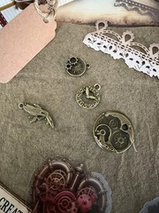 100+ Pc Steampunk Junk Journal Kit Ephemera Bundle Airship Gears Tags Vintage