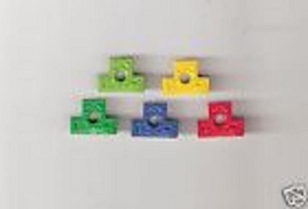 PRIMARY ABC BLOCK EYELET SCRAPBOOKING EYELET OUTLET 15 PCS 5 COLORS