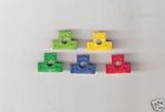 PRIMARY ABC BLOCK EYELET SCRAPBOOKING EYELET OUTLET 15 PCS 5 COLORS