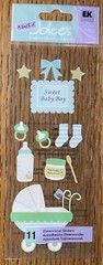 Jolees Sweet Baby Boy Title Stroller Carriage Infant Bottle Scrapbook Stickers