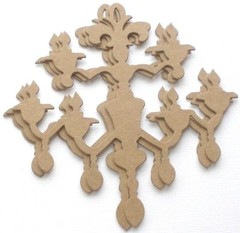 {3} *ViNTAGE CHANDELIER* Raw Bare Chipboard Die Cuts – 4 3/4″ x 5″
