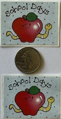 SCHOOL DAYS Stickers(2pc)Provo •Apple*Worm*Reward*Education*Teachers*Gift
